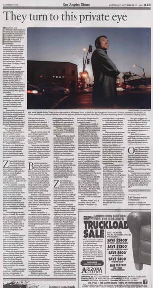 LA Times full article — They turn to this private eye